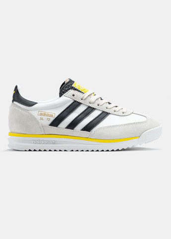 Білі Осінні кросівки чоловічі і жіночі adidas sl 72 white black yellow | адідас сл 72 білі No Brand