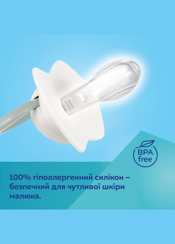 Силиконовая симметричная пустышка BabiesBoo, 0-6 мес., 2 шт., белый () Canpol Babies 34/927_whi (336330365)