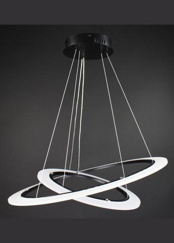 Люстра светодиодная подвесная LED светильник для квартиры на потолок лэд 28130 Черный 30-150х60х60 см. Sunnysky (364759727)