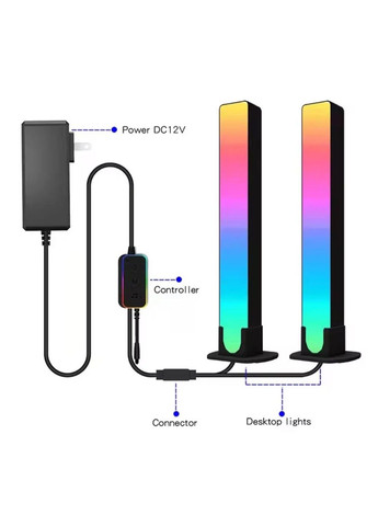 Настільна LED лампа RGB 5V Panel 3 Bluetooth dual pack USB interface with app Epik (294207343)