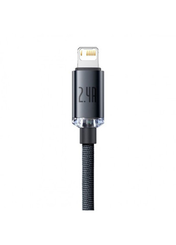Кабель Crystal Shine Series Fast Charging Data Cable USB to iP 2.4A 2m Black (CAJY000101) Baseus (294978910)