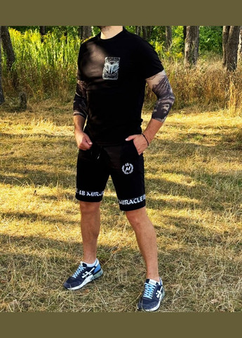 Мужской летний комплект Augur черный Miracle (322764115)
