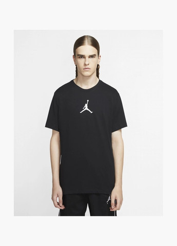 Чорна футболка чоловіча m j jumpman df ss crew black cw5190-010 Nike