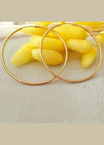 Позолочені Сережки-Кільця д.6см, Позолота No Brand (345742109)