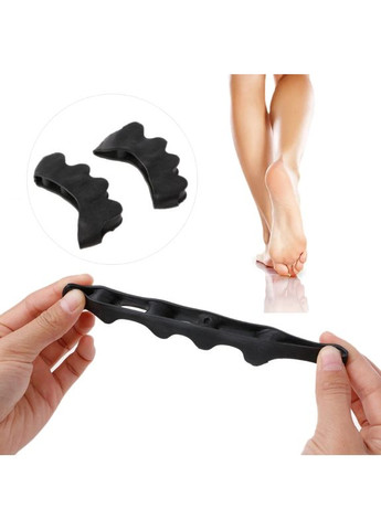 Силіконовий Роздільник Пальців Ніг для Корекції, Педикюру ToeSep 35black, Чорні комплект 2 шт (5001773) Clefers (301872358)