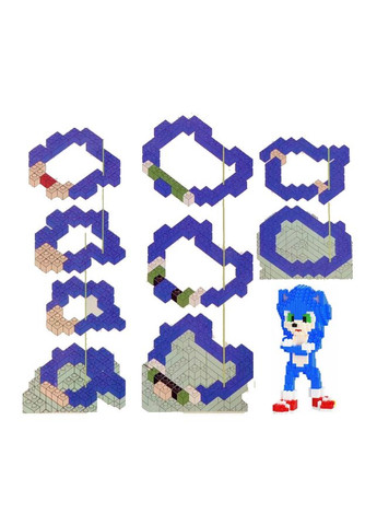 Конструктор Magic Blocks "Соник" 1501 деталь 3D конструктор Sonic 21 см No Brand (360867172)