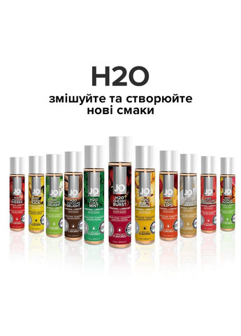 Лубрикант на водной основе H2O - Cherry Burst (30 мл) со вкусом вишни, без сахара, с растительным глицерином Jo (330643940)