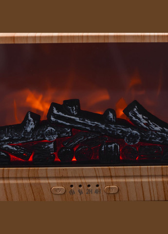 Зволожувач повітря Камін 300 мл з підсвічуванням, дерево Happy Life (358649706)