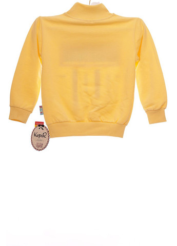 Водолазка на флісі для дівчинки трикотажна Love жовта 110 см (34778) BABYKROHA (297198048)