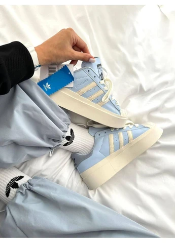 Синие демисезонные кроссовки мужские adidas superstar bonega blue cream адидас суперстар синие No Brand
