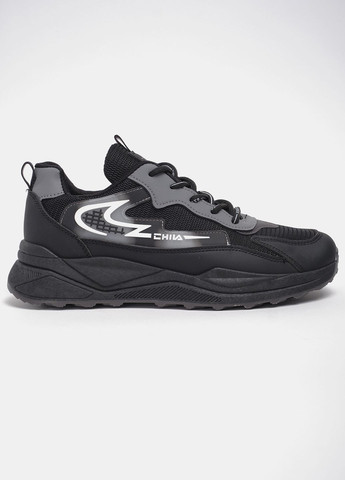 Чорні Осінні кросівки спорт h11-7 еко-шкіра/текстиль чорний норма 342912 Power