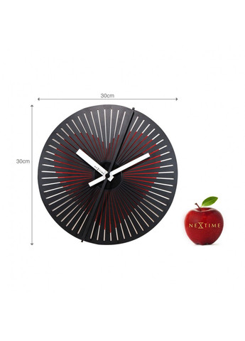 Настенные часы; динамический рисунок; "Motion Clock Heart" ø30 см NeXtime (290185928)