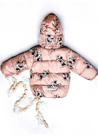 Розовая демисезонная куртка 86 см розовый артикул л242 H&M