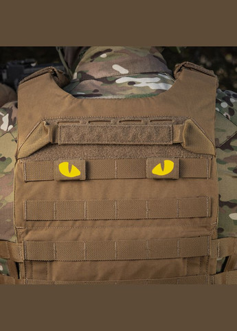 Нашивка Tiger Eyes Laser Cut (пара) Coyote/Yellow/GID M-TAC (315047789)