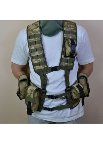 Подсумок на 2 магазина двойной из кордуры пиксель CZ-724 MOLLE тактический No Brand (350937034)