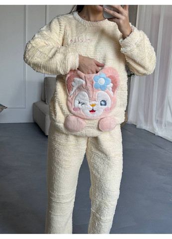 Молочна піжама жіноча кофта + брюки Гермес