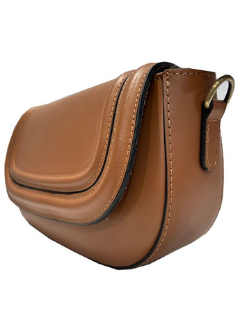 Сумка женская кожаная кроссбоди гладкая карамельная маленькая итальянская (Д/Ш/В) 23/6,5/15(см) Felicita (336377677)