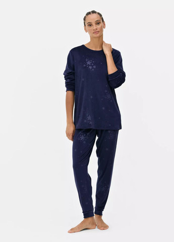 Синяя всесезон мягкая плюшевая пижама plush star pyjama set домашний комплект свитшот + брюки Primark