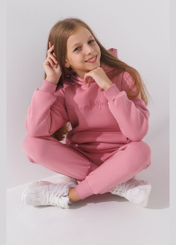 Розовый зимний костюм худи+штани Benini