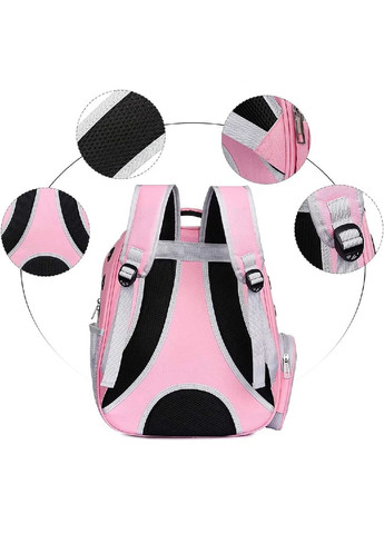 Рюкзак з прозорою стінкою для перевезення транспортування тварин собак котів вагою до 7 кг (481079-Prob) Рожевий Unbranded (352683282)