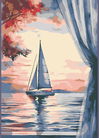 Картина по номерам Солнечные паруса 28x40 см (RB-1135) Riviera Blanca (331902658)