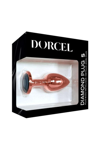 Металева анальна пробка із прикрасою у вигляді кристалу Dorcel - Diamond Plug Rose Gold S No Brand (366877249)