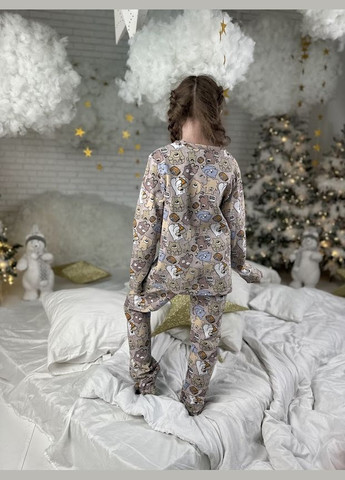 Бежевая пижама для девочки (подростковая) hc (h001-6076-024-2-1) No Brand