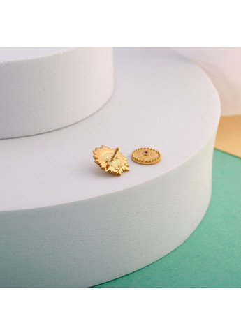 Позолоченная брошь значок в форме цветка подсолнечника Peridot Gold Skifska Etnika (364202484)