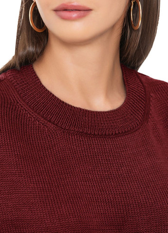 Бордовий теплий однотонний джемпер SVTR