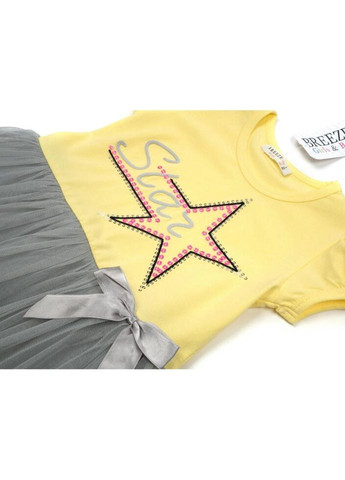 Комбинированное платье "stars" (14116-98g-yellow) Breeze (300624838)