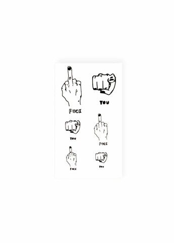 Тимчасове водостійке тату "Жести" No Brand (314879057)