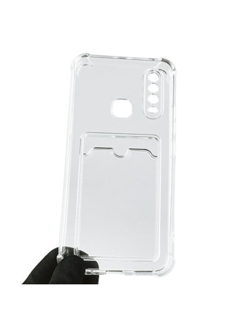 Чехол для Y15 с бронь углами с карманом для карточек k-pop на виво у15 прозрачный Vivo (366231927)