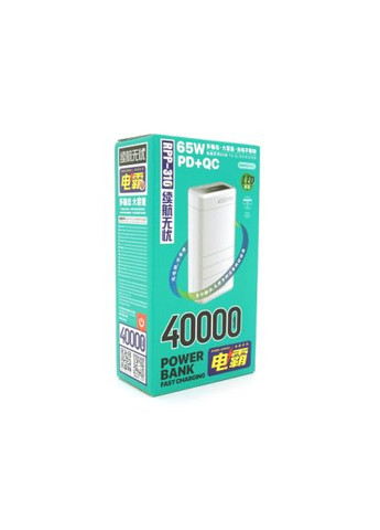 Батарея универсальная (RPP-310) Remax 40000mAh, 65W, PD+QC, USB+Type-C, LED (369878699)