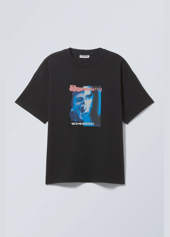 Черная футболка Weekday 1223844017 Black