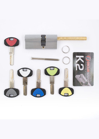 Цилиндр 3200QCS30401X5 К2 30/40 мм 5кл+1 монтажный ключ, со штоком, мат. хром Securemme (322648091)