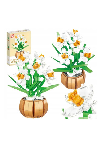 Конструктор Цветы нарциссы 550 деталей, 3D для детей и взрослых, развивающий декоративный набор No Brand (364191400)