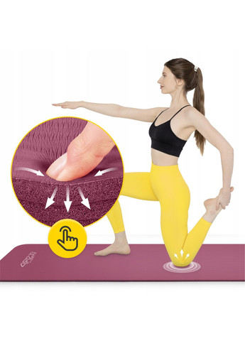 Коврик (мат) спортивный NBR 180 x 60 x 1 см для йоги и фитнеса Burgundy (P-5905973406703) 4FIZJO (349650187)