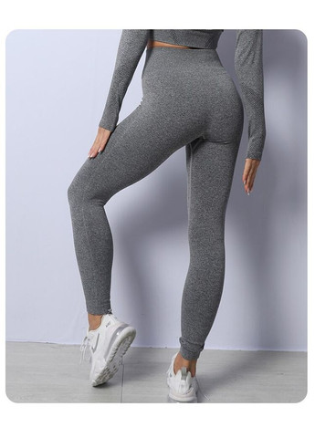 Женский спортивный комплект для фитнеса костюм для спорта бесшовные лосины и лонгслив размер ( ) No Brand (330618825)