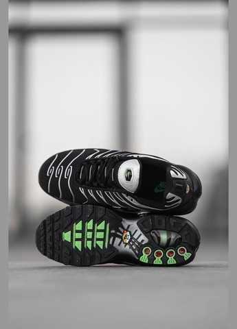 Комбіновані Осінні кросівки чоловічі Nike Air Max Plus TN Black/Green