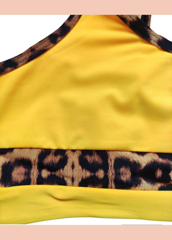 Желтый летний купальник топ, раздельный FUBA