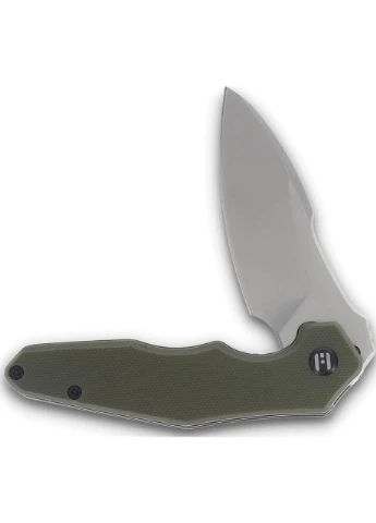 Нож Mini Ventura, D2, G10, зелений, сталевий stonewash клинок (HK05GRNS) Hightron (391516841)