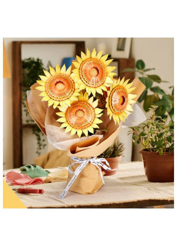 Пазл трехмерный Букет цветов Желтые подсолнухи (P866h) Cubic Fun тривимірний Букет квітів Жовті соняшники (366066931)