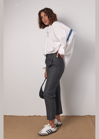 Женские брюки с патами на поясе - черный Lurex (300591820)