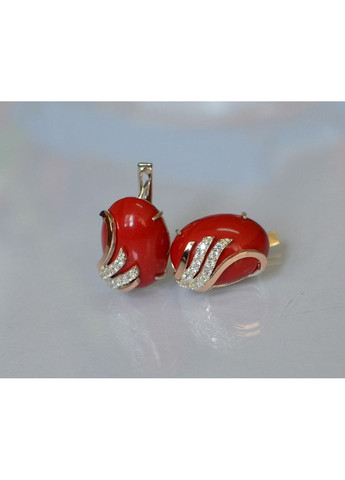 Сережки із срібла з золотом Silver Style (367112741)