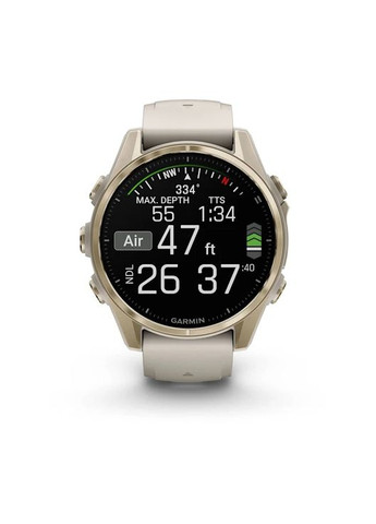 Смарт-годинник Fenix 8 43mm AMOLED Sapphire Soft Gold with Fog Gray Silicone (010-02903-18) Garmin (364872137)
