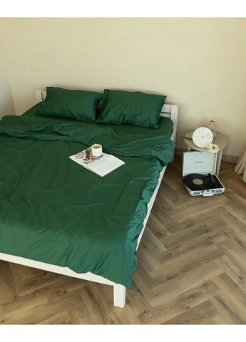Постільна білизна євро Home Сатин Люкс 20922 200х220 см смарагдова DUSHKA (336327653)