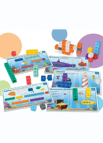 Розвиваючий набір «Математичні кубики – Морські пригоди» (115 ел.) Math Activity Set Sea Adventures! Learning Resources (338425988)