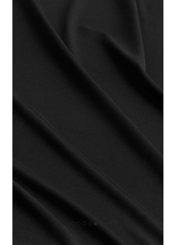 Черное коктейльное женское трикотажное платье с длинными рукавами н&м (57140) xs черное H&M