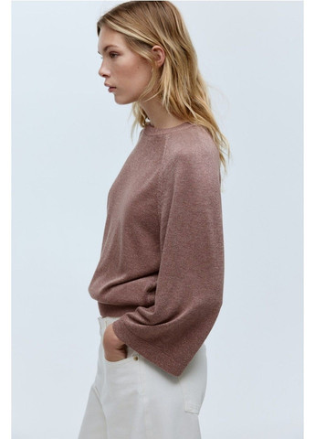 Женский блестящий топ тонкой вязки Н&М (58719) S Бежевый H&M (369483853)