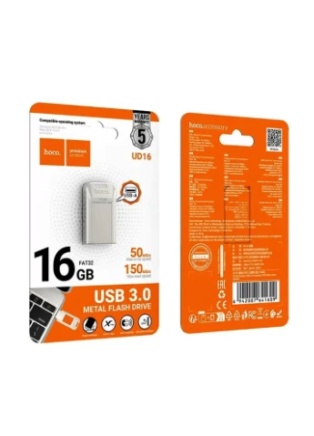 Флешнакопичувач UD16 USB 3.0 поворотний 16GB протиударний чорний Hoco (370168838)